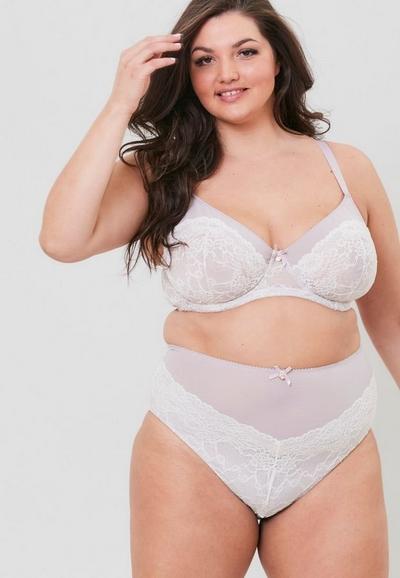 Oola Lingerie Ivory Tonal Lace Underwired Non Padded Bra