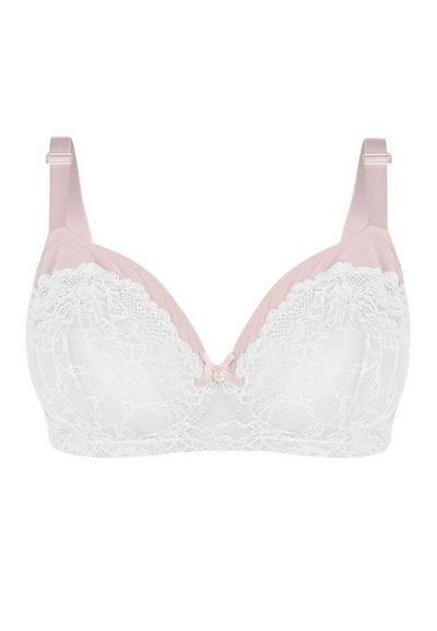 Oola Lingerie Ivory Tonal Lace Underwired Non Padded Bra