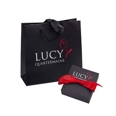 Lucy Quartermaine Silver Mini Drop Hoops