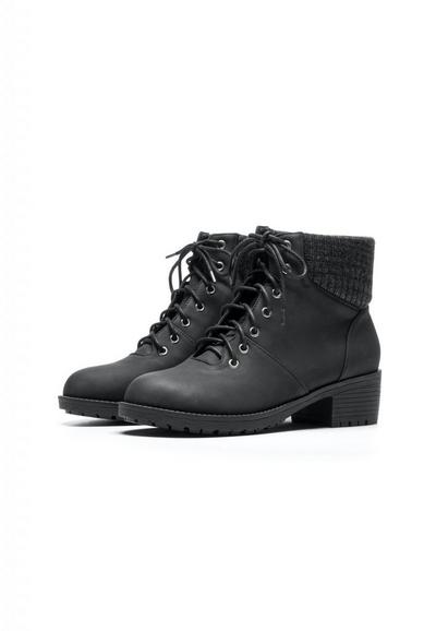 Novo Black Black 'Kavala' Lace Up Boots