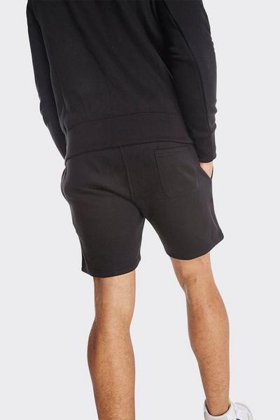 LONDON ATTITUDE Black Black 'LDN ATD' Printed Fleece Shorts