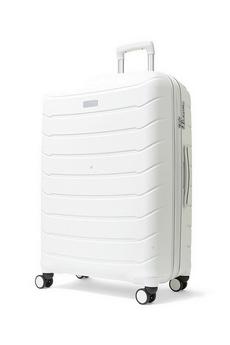 Rock White Prime 8 Wheel Hardshell Expandable Suitcase Large