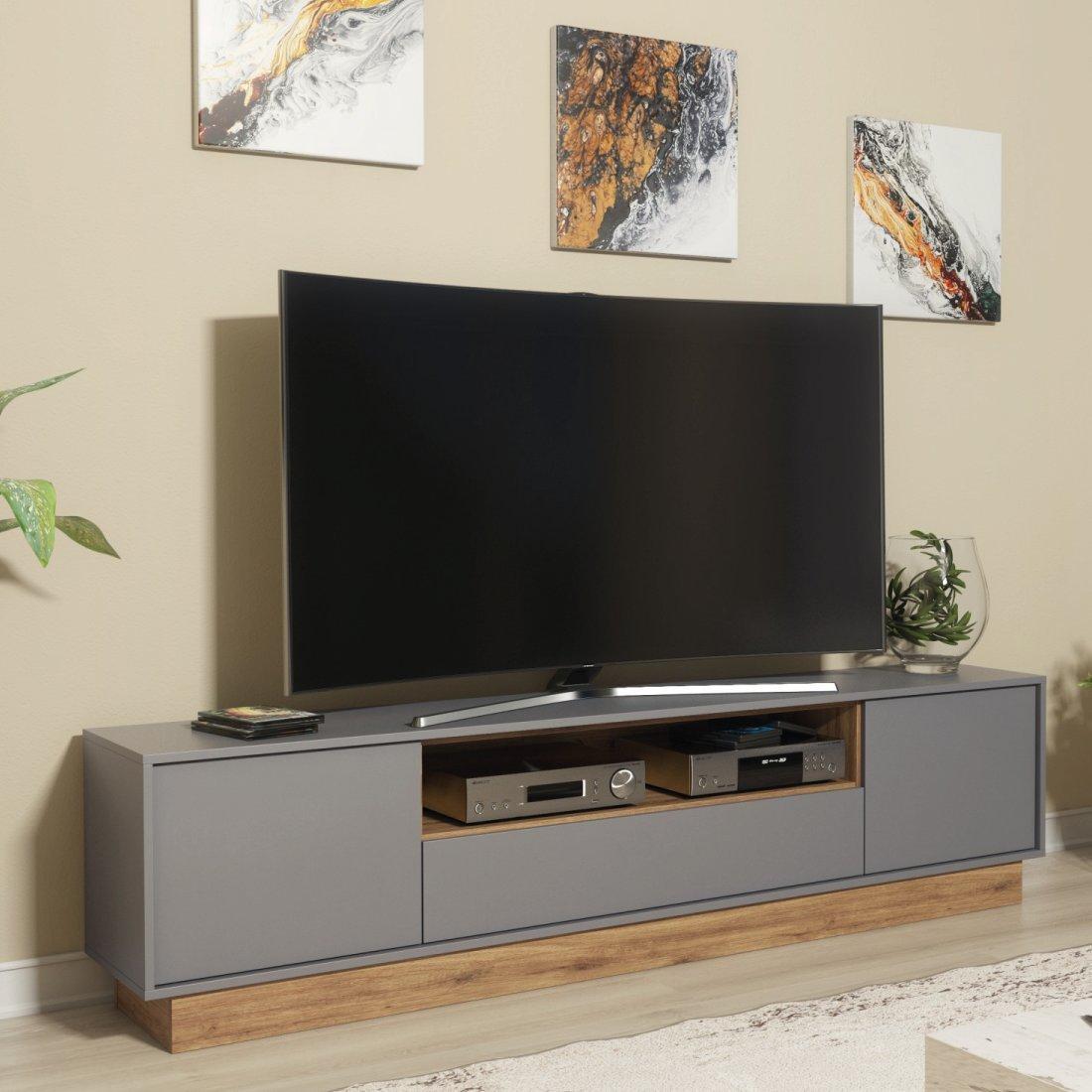 Shelves & Bookcases | TV Unit 200cm CabinetTV Stand Living Room - Oak ...