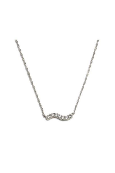Junk Jewels Silver Glitter Wiggle Necklace