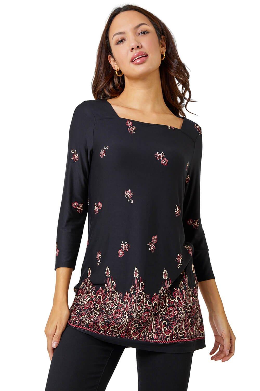 Roman Paisley Border Print Tunic Top | Debenhams