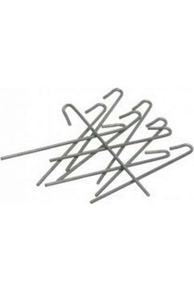 Carta Sport Silver Steel Net Pegs (Pack of 10)