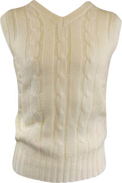 Carta Sport Off White Embroidered Cricket Jumper