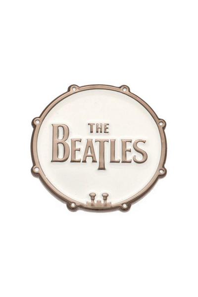 The Beatles Off White Drum Badge