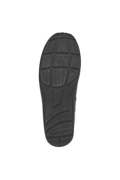 Mod Comfys Black Softie Leather Extra Wide Casual Shoes