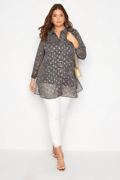 Yours Black Button Through Shirt