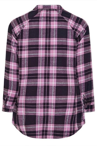 Yours Baby Pink Long Sleeve Check Shirt