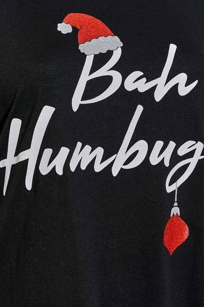 Yours Black Christmas T-Shirt