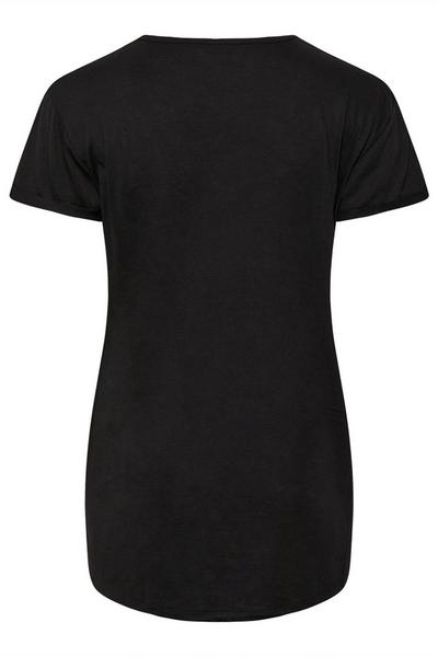 Yours Black Christmas T-Shirt