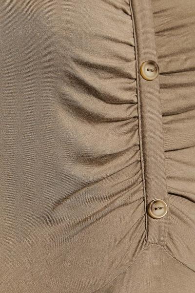Yours Camel Ruched Front Bodysuit