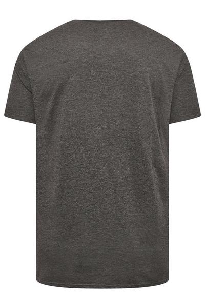 BadRhino Grey Grey Skull Print T-Shirt
