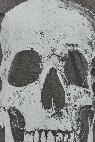 BadRhino Grey Grey Skull Print T-Shirt