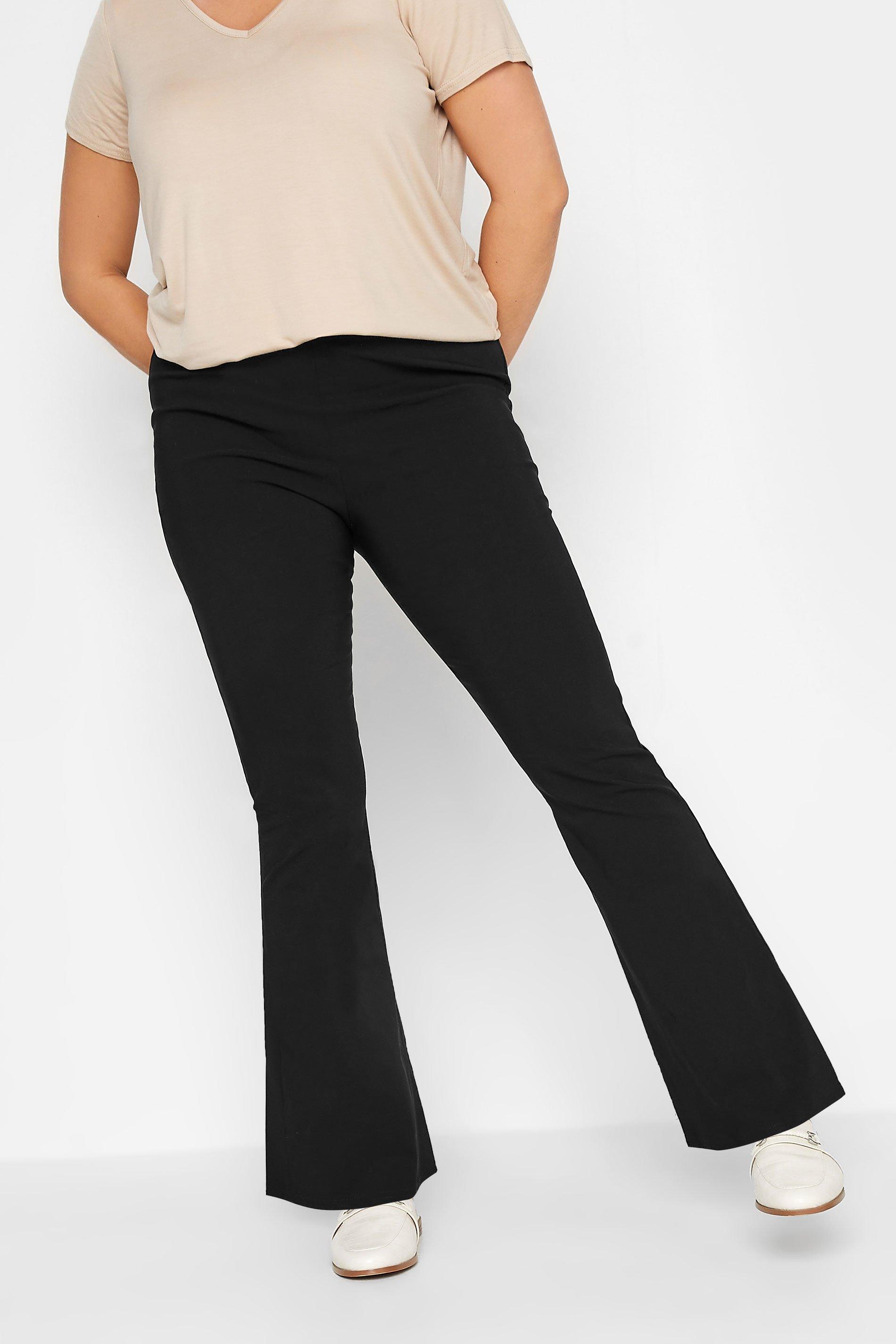Trousers | Flare Bengaline Trousers | Yours