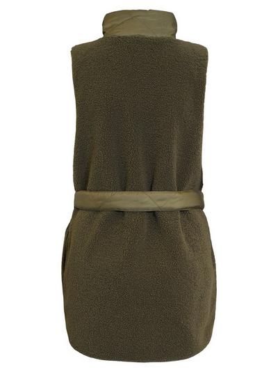 B. Copenhagen Dark Green Waistcoat With Lambskin Look