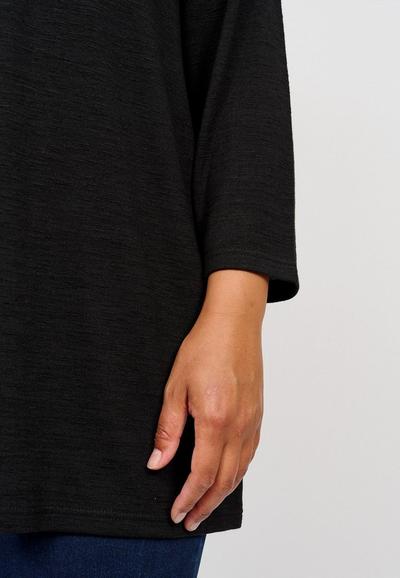 Ciso Black 3/4 sleeve T Shirt V Cut