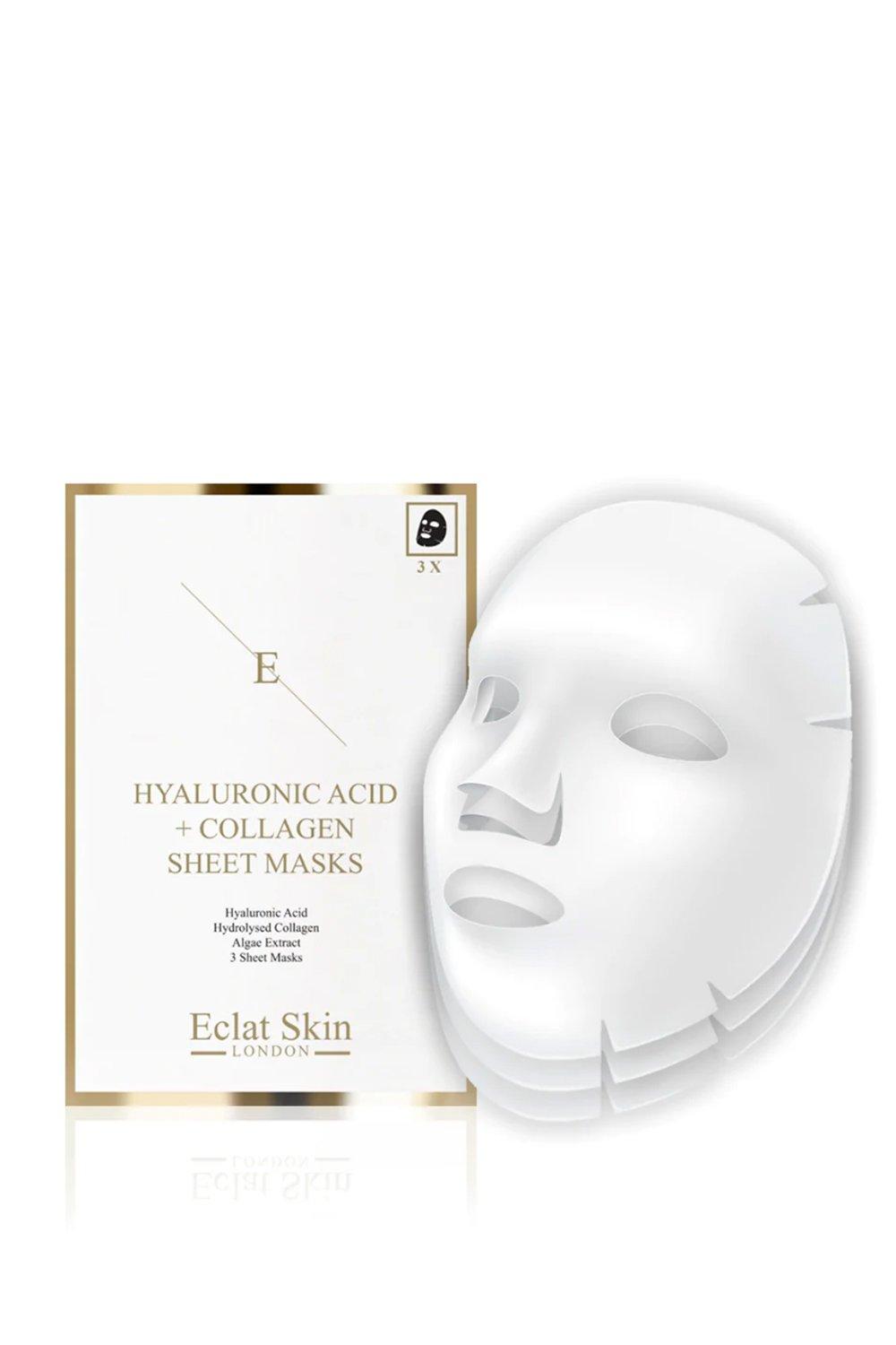 Skin | Hyaluronic Acid & Collagen Mask 3 sheets | Eclat Skin London