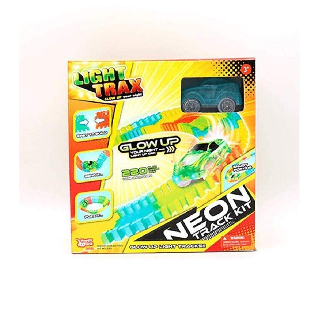 Toy | Light Trax Track Kit Glow In The Dark Racing | Happy Line