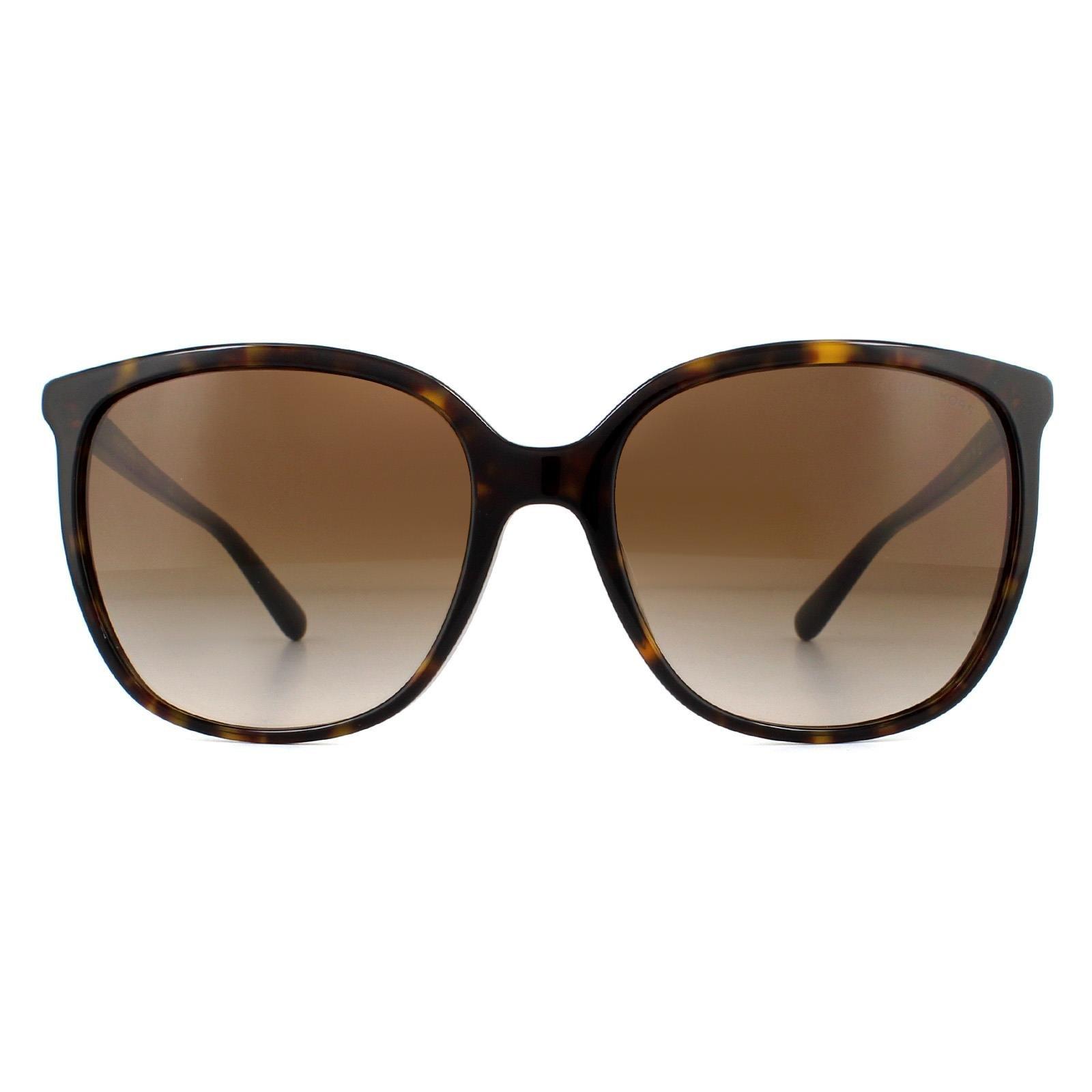 Sunglasses | Square Dark Tortoise Brown Gradient Sunglasses | Michael Kors