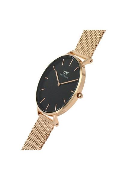 Daniel Wellington Black Petite 36 Melrose Stainless Steel Classic Analogue Watch - Dw00100303