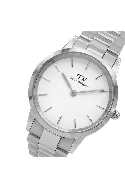 Daniel Wellington White Iconic Link 40 Stainless Steel Classic Analogue Watch - Dw00100341