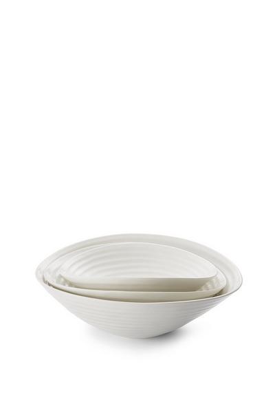 Sophie Conran for Portmeirion White 'Sophie Conran' Set of 3 Salad Bowls in a Gift Box