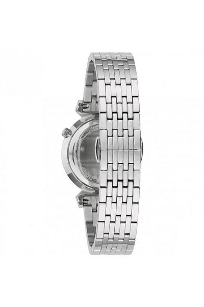 Bulova White Regatta Stainless Steel Classic Analogue Quartz Watch - 96P216
