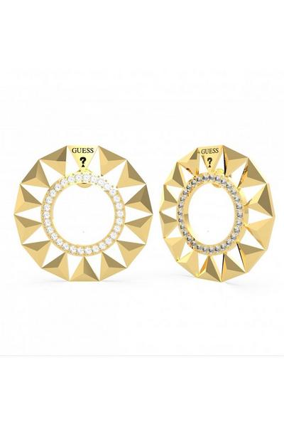 Guess Jewellery Gold Explosion Plated Base Metal Earrings - Ube70145