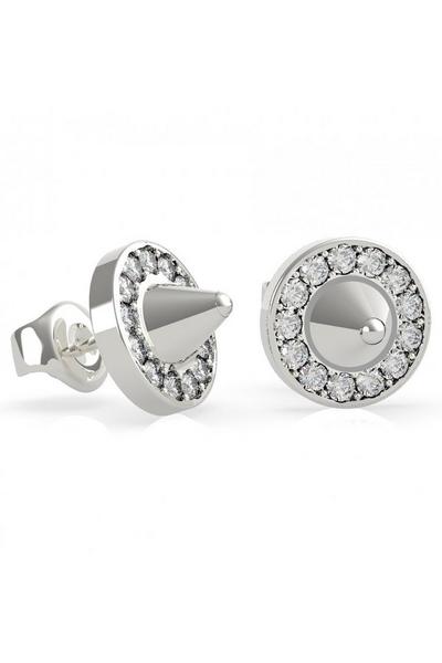Guess Jewellery Silver 'Rebel Rebel' Stainless Steel Earrings - UBE79080