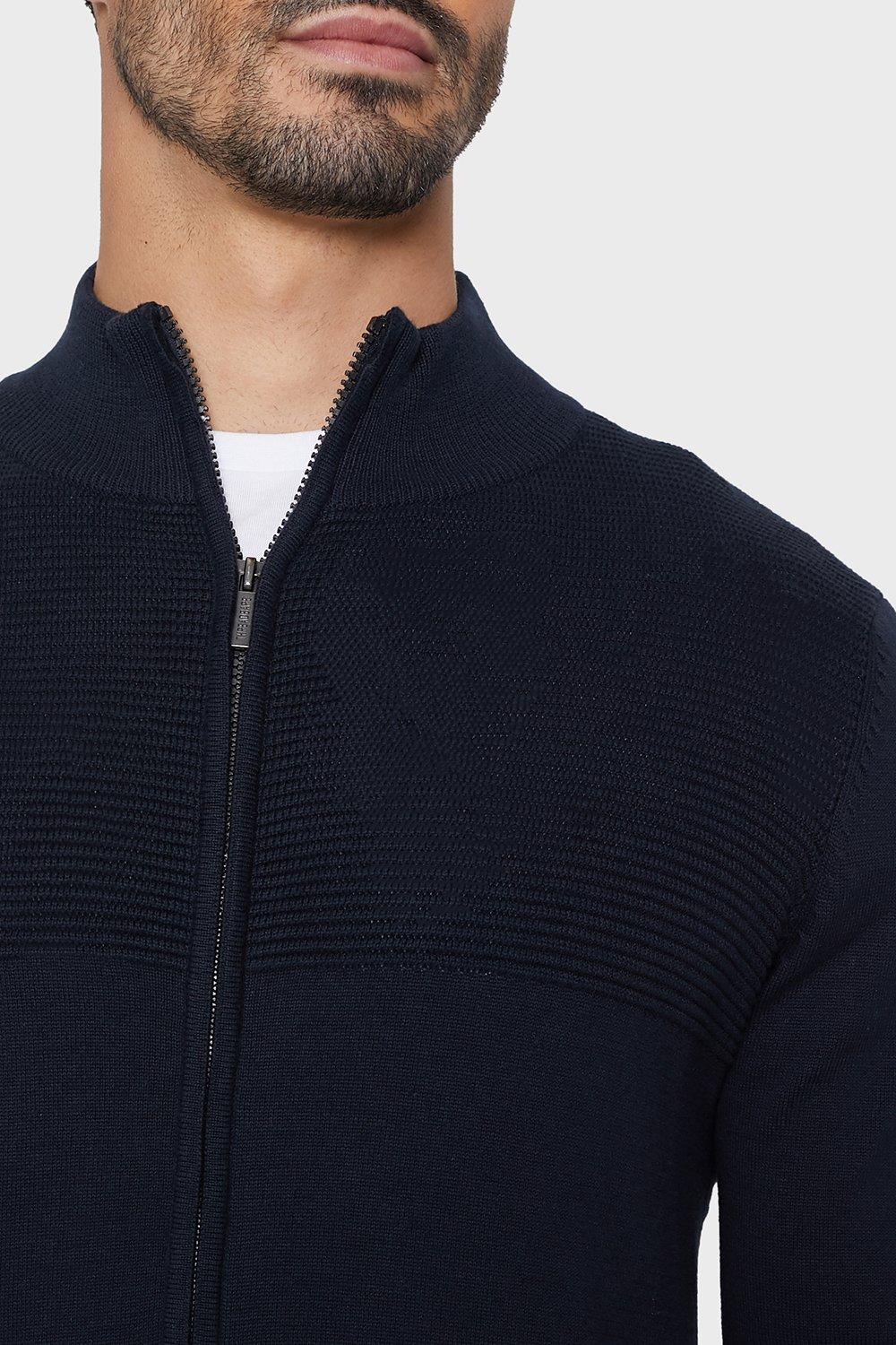 Threadbare Corsac Zip Through Cotton Cardigan Debenhams