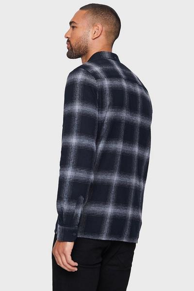 Threadbare Black Long Sleeve 'Alborz' Shirt