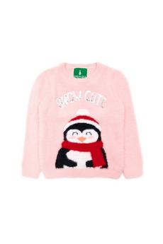 Threadgirls Pink 'Snowcute' Christmas Jumper