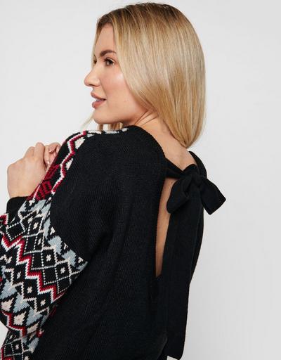 Threadbare Black 'Juliet' V-Neck Jumper