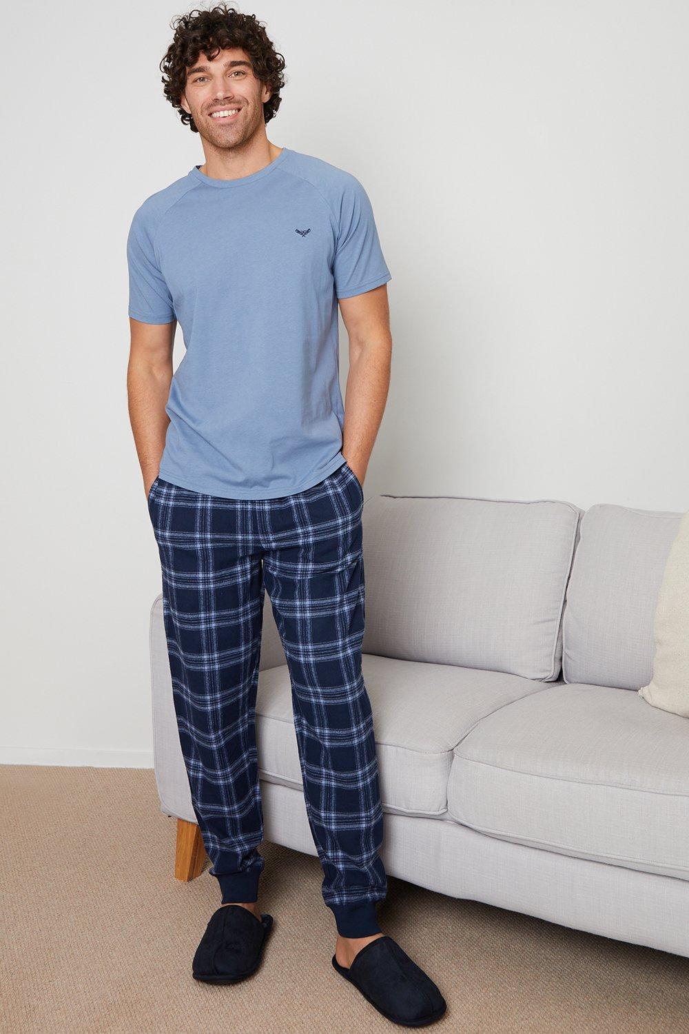 Benson & Brown Woven Cotton Mens Pajamas Sleepwear Set 
