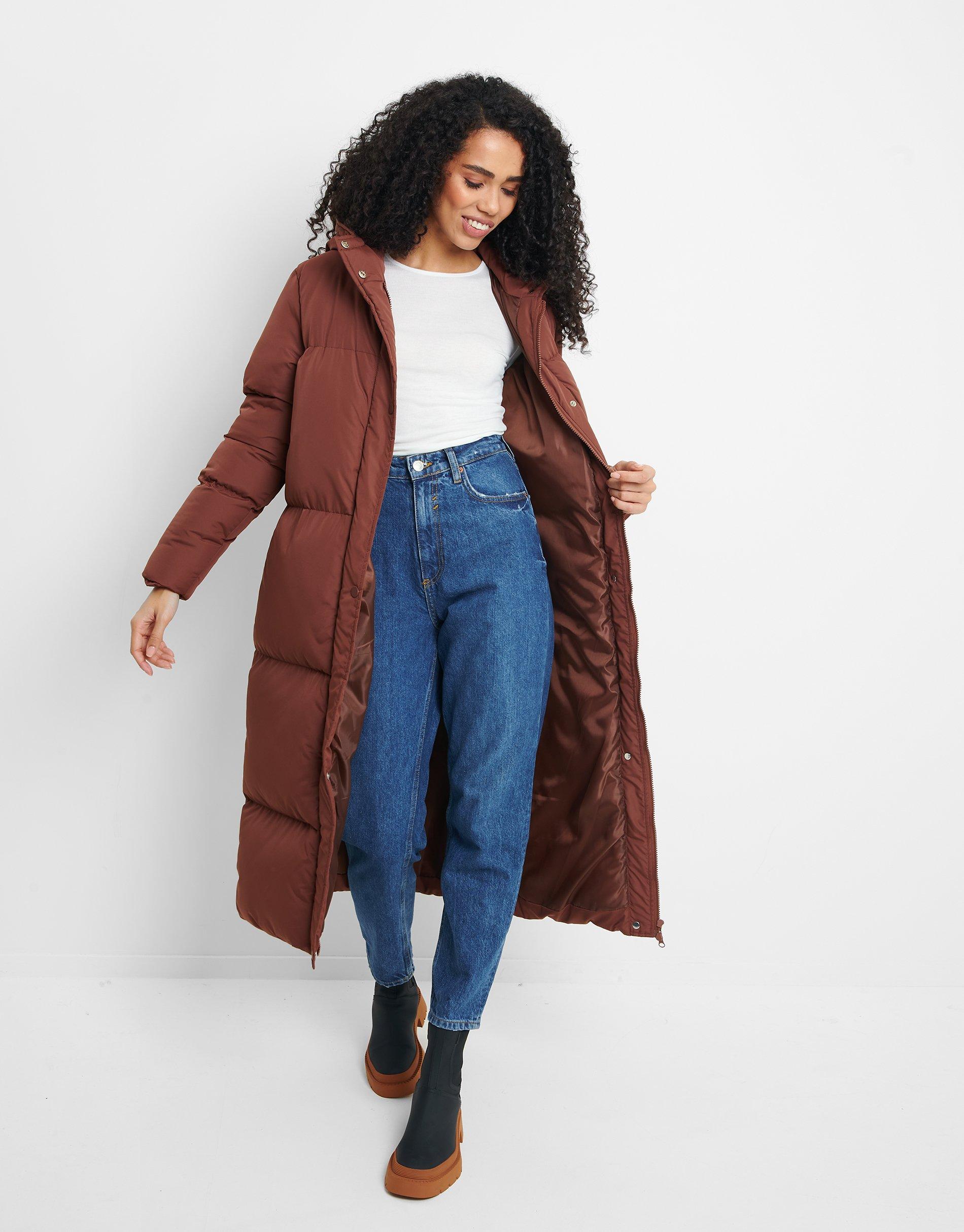 long padded coat womens
