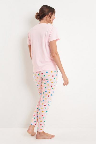 Threadbare Pink 'Blossom' Cotton Pyjama Set