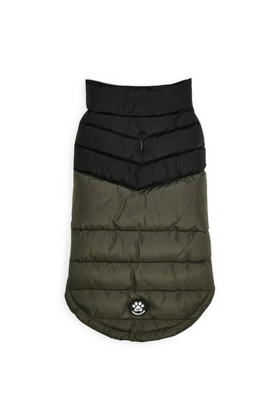 Threadpaw Khaki 'Luxe' Quilted Dog Jacket