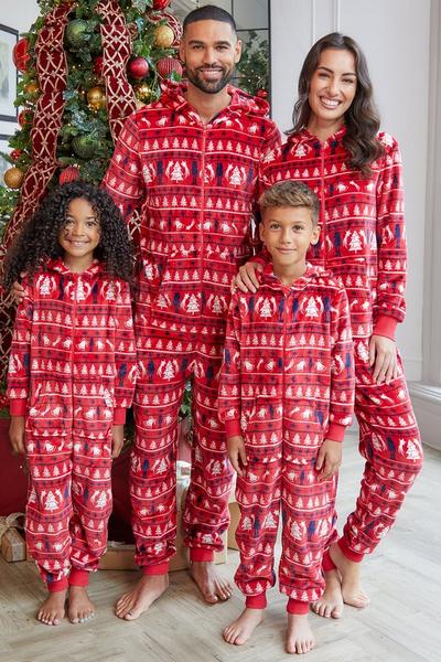 Threadbare Red 'Cracker' Fairisle Christmas Onesie