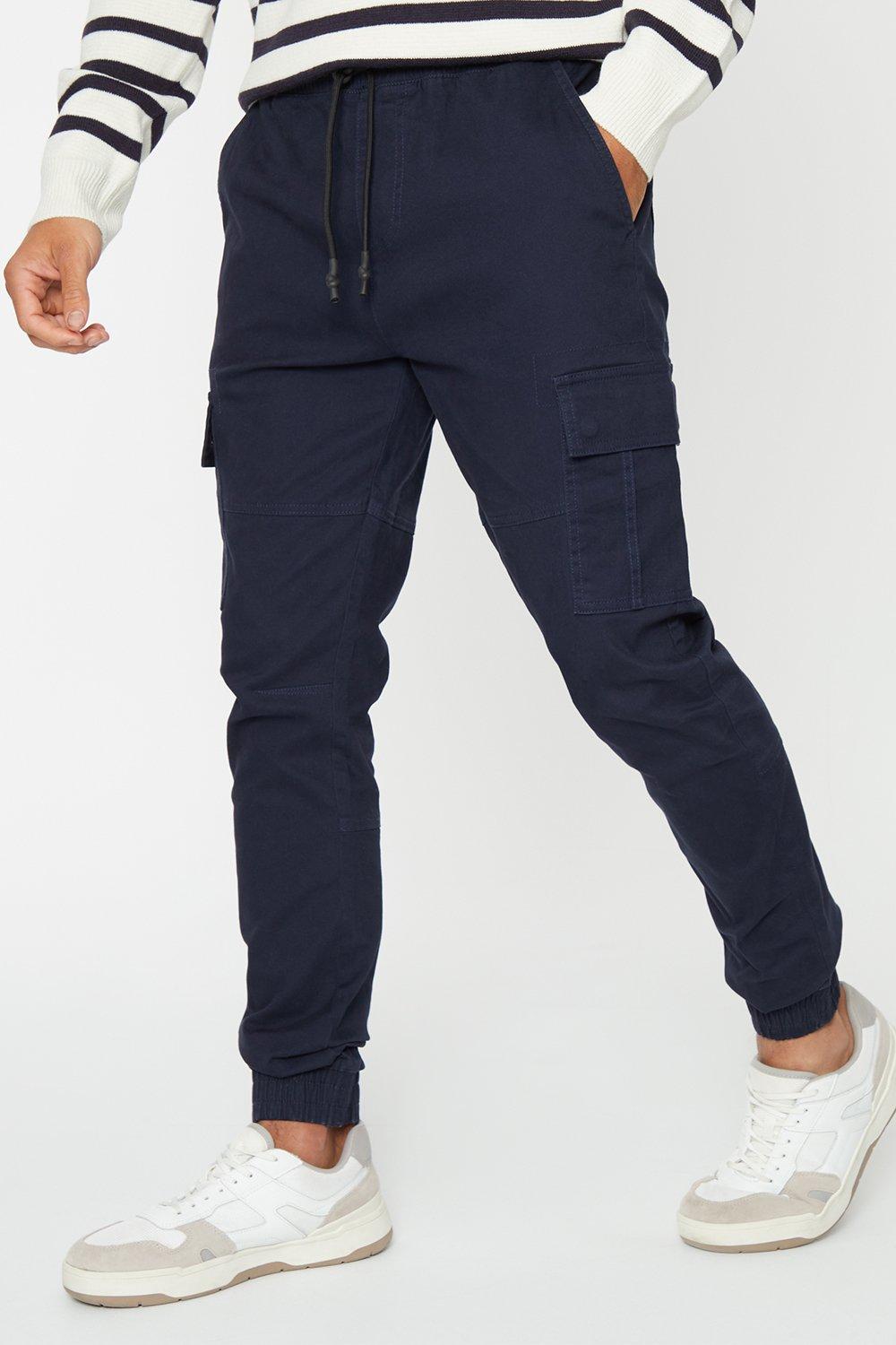 Trousers | 'Bloomfield' Cuffed Cargo Trousers | Threadbare
