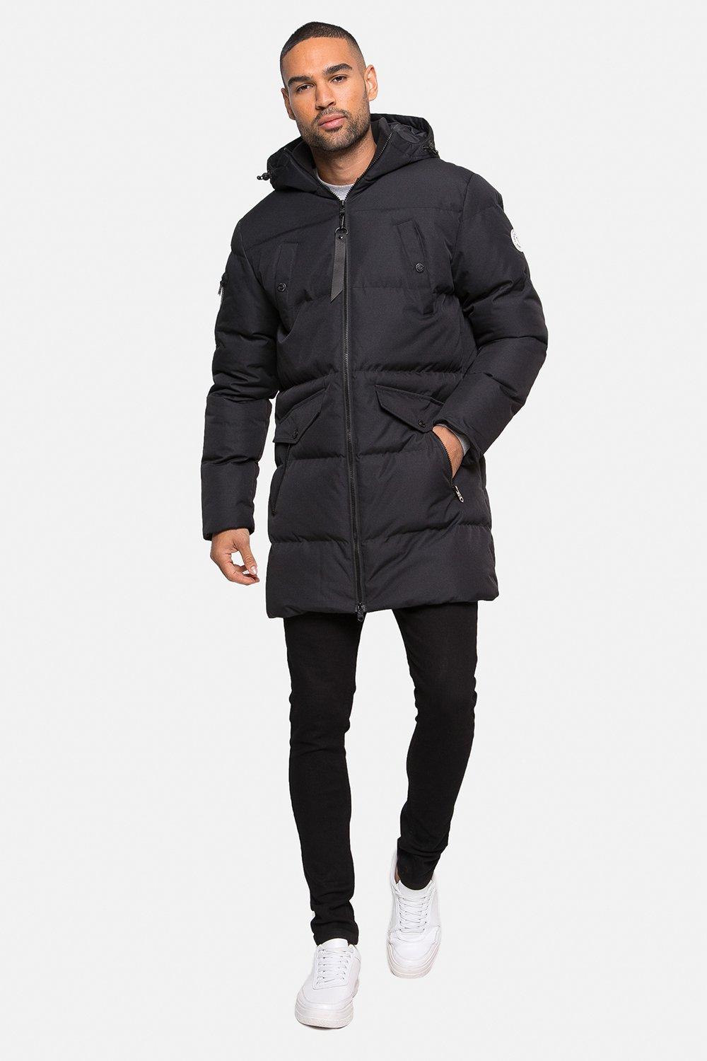 thin long down jacket