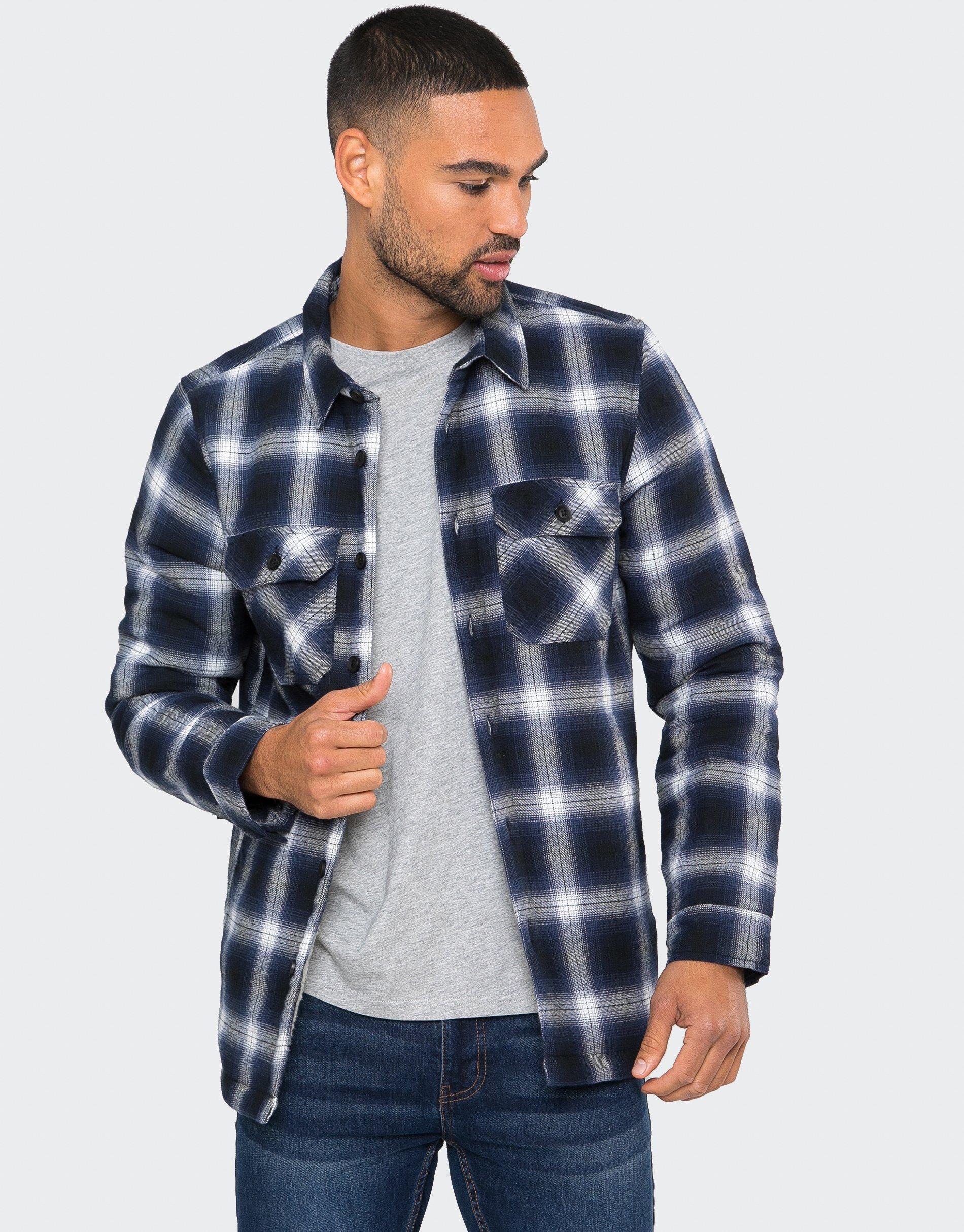 borg lined checked shirt