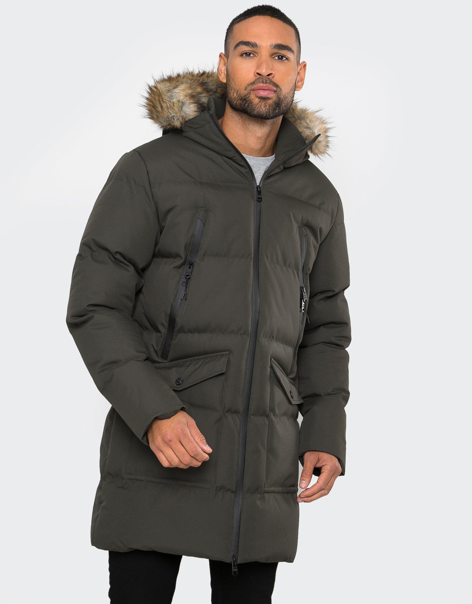 threadbare longline padded jacket