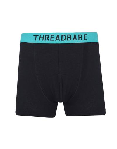 Threadbare Black 7 Pack 'Ivo' Hipster Trunks