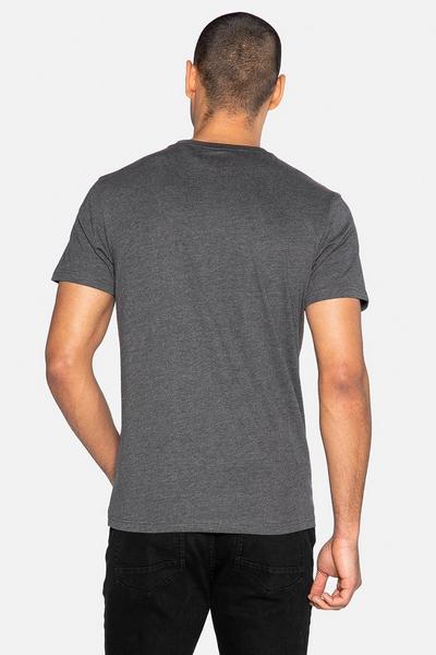Threadbare Grey Front Print 'Gregory' T Shirt
