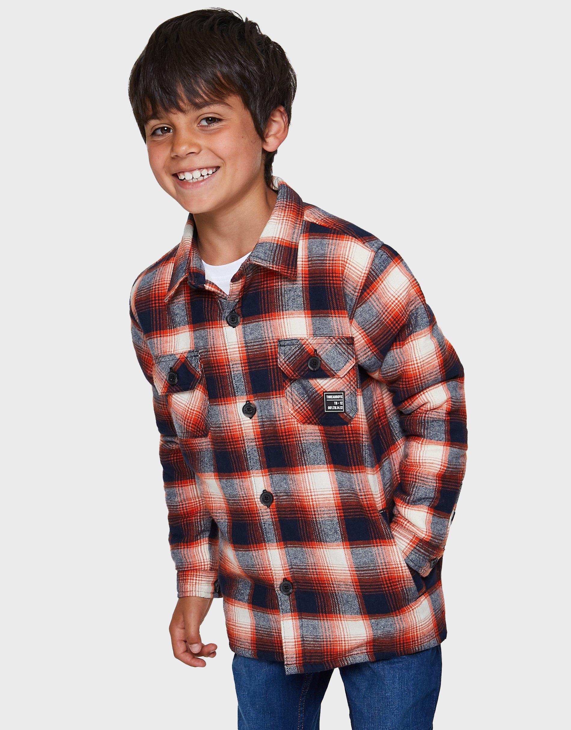 borg lined checked shirt