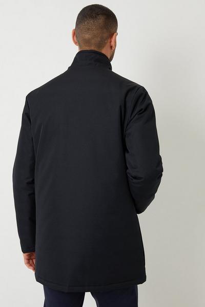 Threadbare Black 'Broxburn' Water Resistant Mac