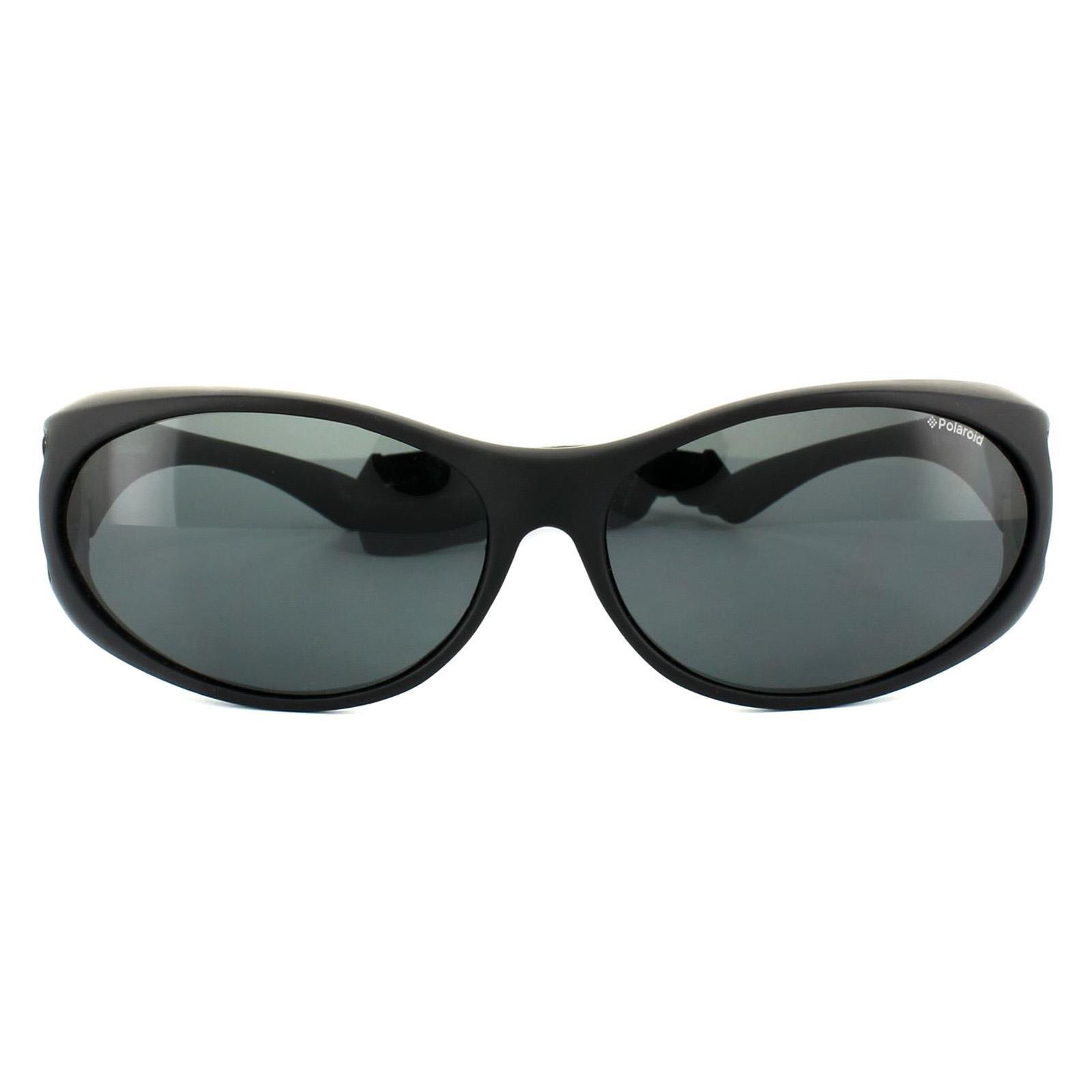 Sunglasses | Suncovers Wrap Black Grey Polarized Sunglasses | Polaroid